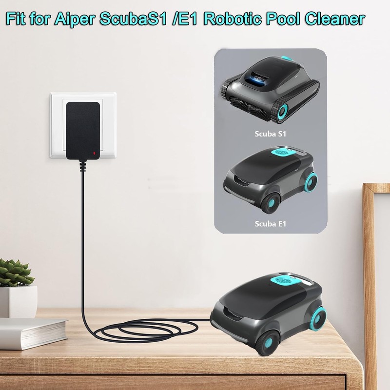 Power Supply Charger for Aiper Scuba S1 Cordless Robotic Pool