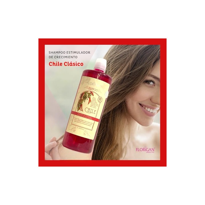 Shampoo Chile Clásico Estimulador de Crecimiento Florigan 1lt.