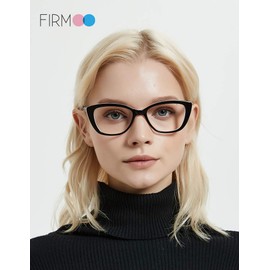 Firmoo Blue Light Blocking Glasses, Cat Eye Computer Glasses Bluelight Blocker 1.00 Reader for Women, Vintage Cateye Eyeglasses Frame(Black-White Frame)