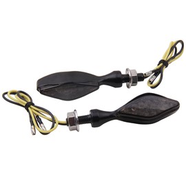 MotorToGo Black Short Stem mini LED Turn Signal Lights Indicators Blinkers Compatible for 1999 Yamaha YZF R6
