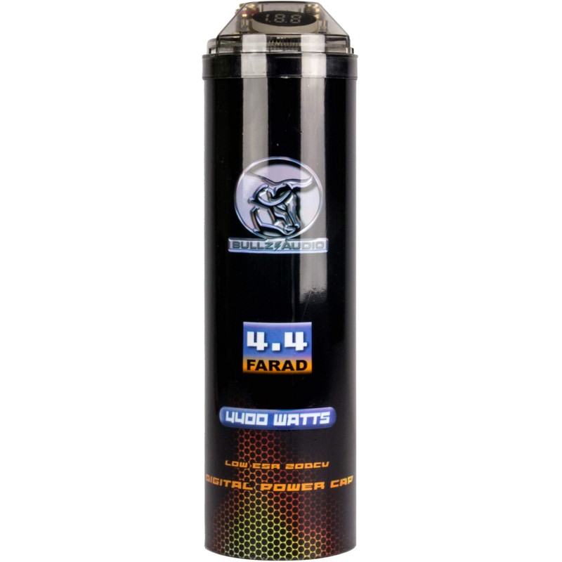 (2) BULLZ AUDIO 4400W 12V BCAP 4.4 Digital Car Power