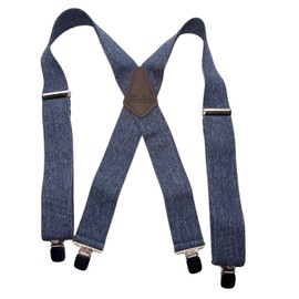 Holdup Contractor Series 2" Wide Work Suspenders (Dark Blue Denim)