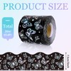 FYSUIMU 65.6Ft Iridescent Butterfly Bulletin Board Borders Black Decorative Die
