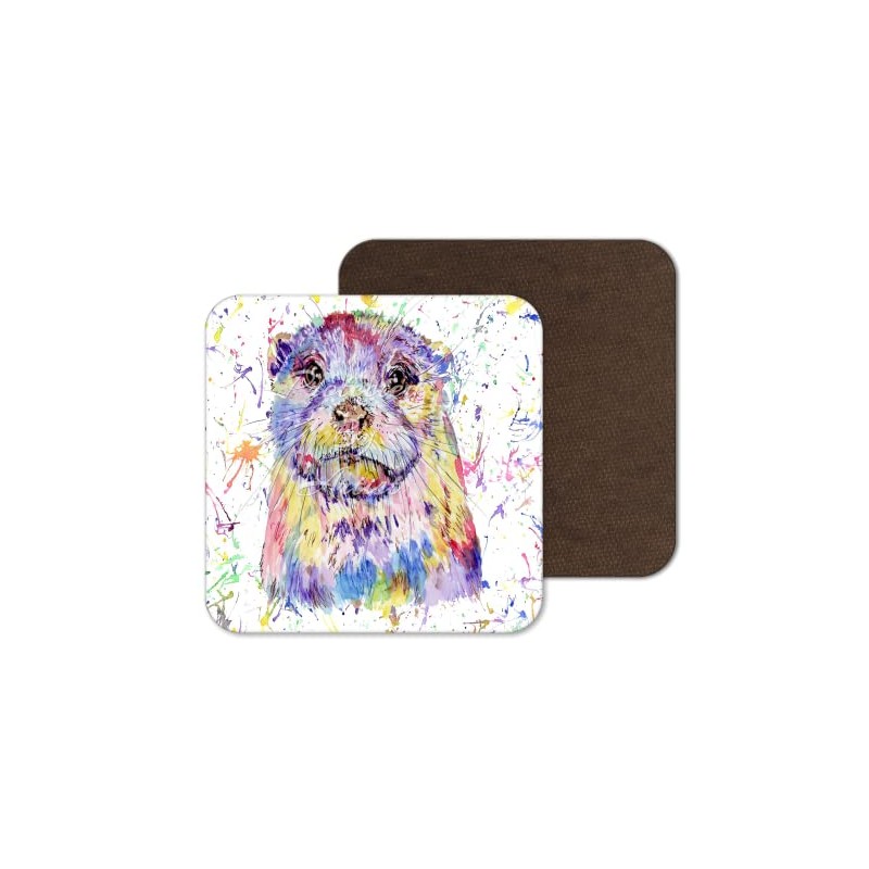 Coaster Otter British Wildlife Animals Coasters Watercolour Art Gift Work