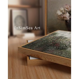 InSimSea Framed Canvas Wall Art Vintage Decor, Farmhouse Room Aesthetic, Living Room Wall Art, Cottagecore Bedroom Kitchen Bathroom Decor, 24"x36"
