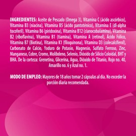 Fem Multivitamínico + Omega 3 | 120 Softgels | Maklen