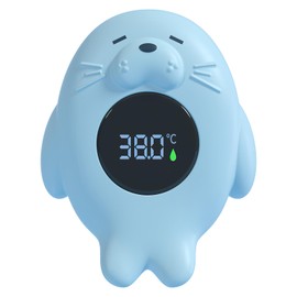 VOSSOT Digital Bath Thermometer, Baby Safety Bath Thermometer, Digital Thermometer, Baby Bathtub Thermometer, Water Thermometer, Baby for Children, Bathroom, Blue