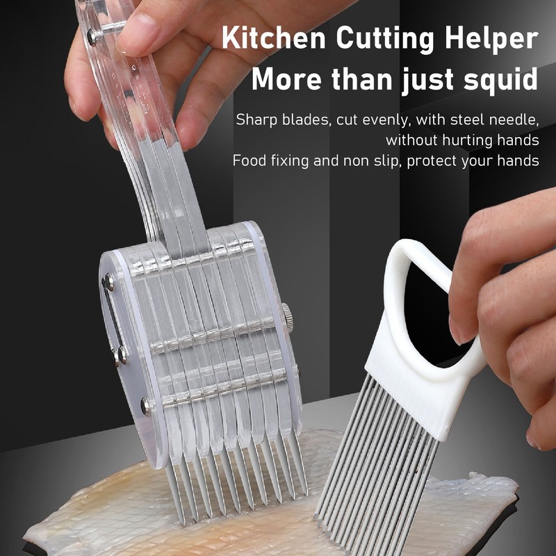Squid Cutting Tool Multifunctional Acrylic Labor Saving Cuttlefish Cutter for