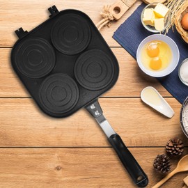 Yardwe Egg Frying Pan Double Sided Pancake Pan with Cartoon Animal Pattern Flapjack Breakfast Maker Egg Burger Omelette NonStick Pan Kitchen Cooking Tool