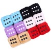6 Pairs Car Rearview Mirror Hanging Plush Dice with Dots