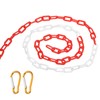 PATIKIL 10Ft Plastic Chain Barrier, Safety Link Chain with 2