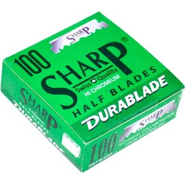Sharp 100 Hi-Chromium Single Edge Shaving Razor Blades (Swiss Made)