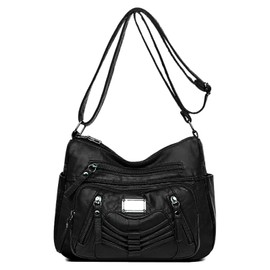 ModaZeal Ladies PU Leather Handbags Multi-Pocket Crossbody Bags for Women Waterproof Hobo Shoulder Bag Messenger Bags Travel Bag for Daily Use