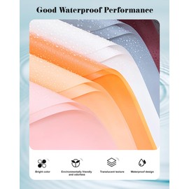 TINGSING 40 Sheets Blue Flower Wrapping Paper Waterproof 22.5 Inch Korean Paper for Bouquets Florist Supplies Wrapping for Crafts Gift Wrapping