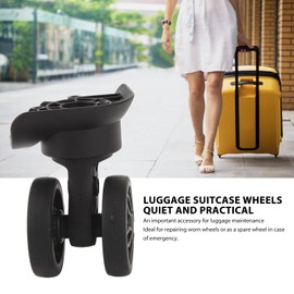 Alomejor 2pcs Universal Luggage Suitcase Wheels ABS Wheel Replacement for Repairing