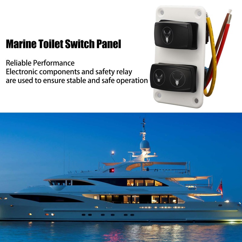 Marine Toilet Switch Panel, DC12 24V Marine Toilet Control Panel