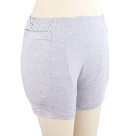 Elderly Hip Protection Shorts, Breathable Sweat Absorbing Safety Hip Protector Pants for Women (Polyester Cotton Knitted Fabric) Grey (XL)
