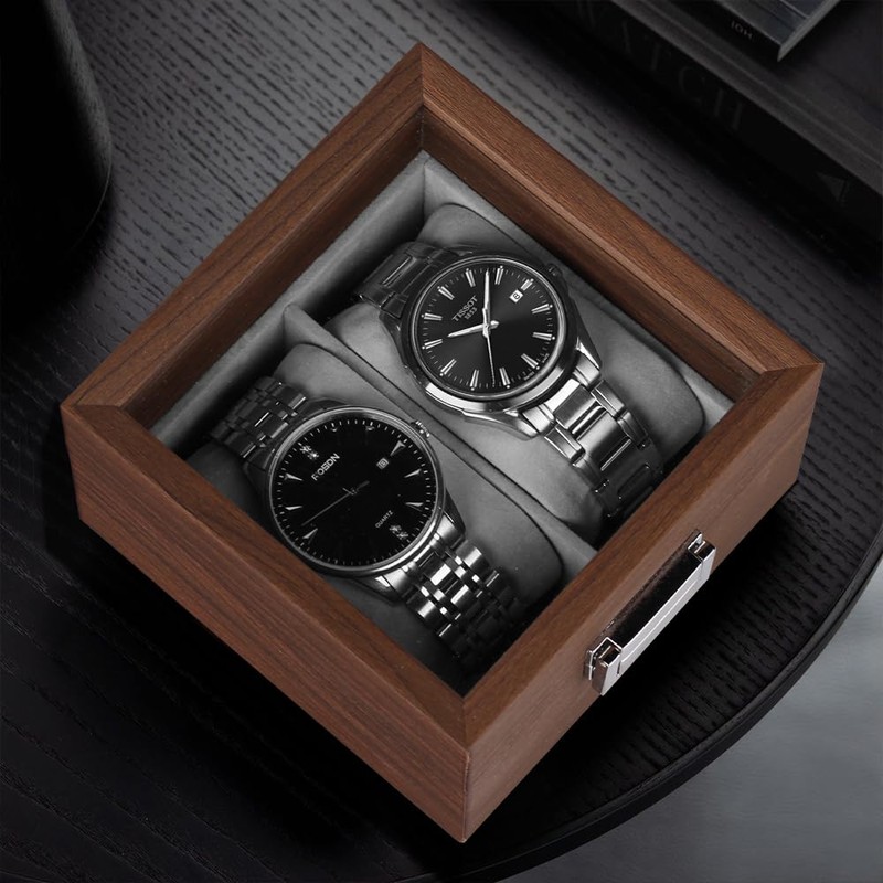 Baskiss Wooden Watch Case Watch Storage Box Collection Case Watch
