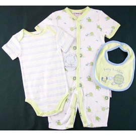 Vitamins Baby NWT Vitamins 3 Pc Boys Baby Buddies Turtle & Caterpillar Layette Set, 6-9 Mos.