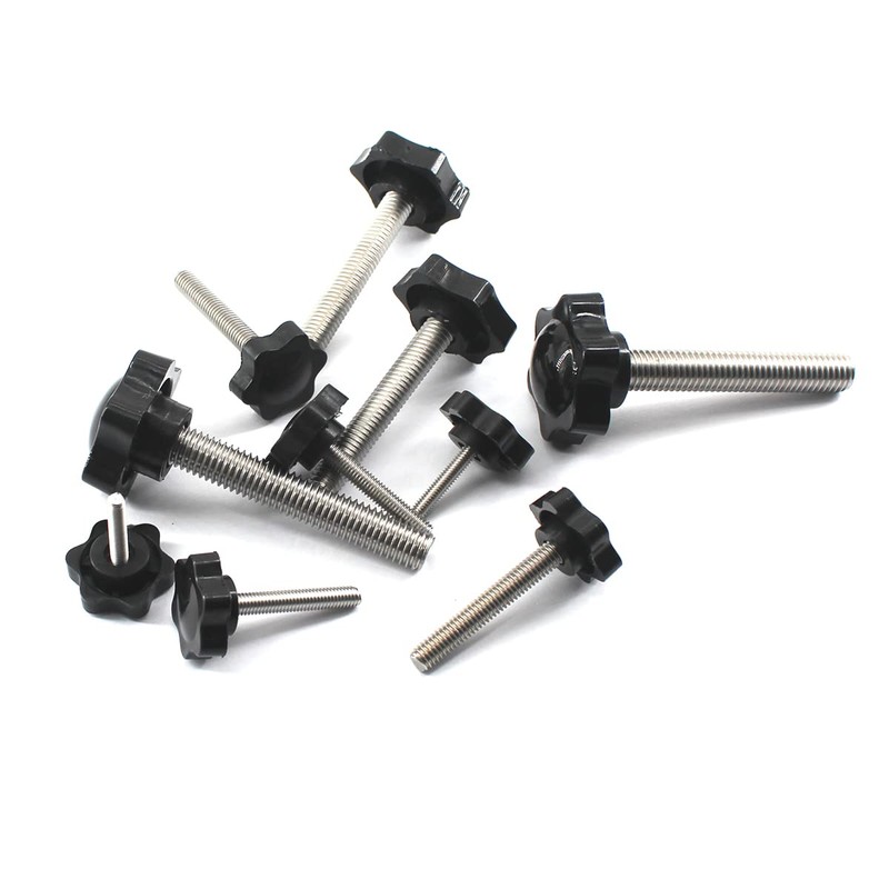 20Pcs M5x25mm Stainless Steel Thread Replacement Star Hand Knob Tightening