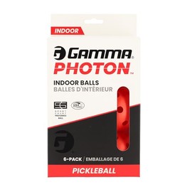 Gamma Photon Indoor Pickleballs, 26 Holes for Precise Indoor Flight, USAPA Approved Pickle Ball for Tournament Play, High Visibility, Durable, Consistent Bounce, Red