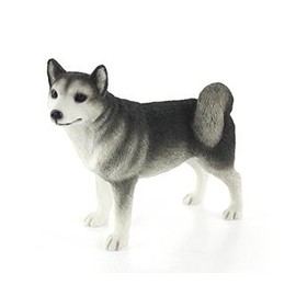 The Leonardo Collection The Leonardo Dog Studies Huskey Figure/Ornament, Resin, Grey & White, H14cm, LP45285