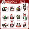 Patelai 48 Pcs Panda Christmas Ornament for Christmas Tree Xmas