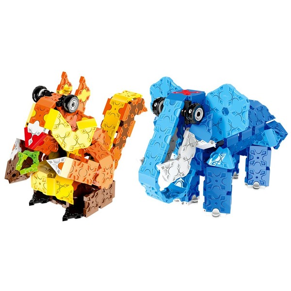 Educational Building Brick Elephant and Squirrel, STEM 3D Puzzle Project DIY Building Toy 564 Pieces, Creates Different Designs for Your own