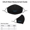 DALIX Cloth Face Mask Reuseable Washable in Black Made in