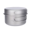 Boundless Voyage Outdoor Titanium Pot with Pan Set with Collapsible