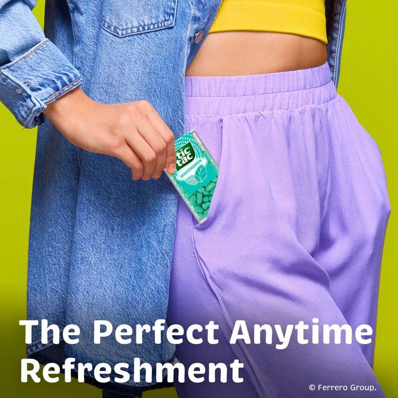 Tic Tac Wintergreen, On-the-Go Breath Mints, Pocket-Sized Mints, 100 pieces,