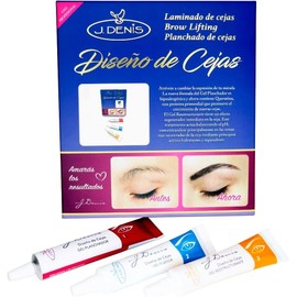 Kit de Planchado y Diseño de Cejas Jdenis by Gaero Shop Efecto Brow Lamination y Diseño Profesional Fórmula Hipoalergénica Reestructurante Incluye Geles, Papel y Aplicadores Define, Alisa