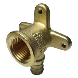 1 PIECE XFITTING 3/8" PEX X 1/2" FEMALE NPT THREADED DROP EAR ELBOW, CRIMP FITTINGS - LEAD FREE BRASS, FULL PORT