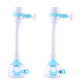 WANGCL 2 PCS Adjustable Faucet Extender 17.5cm Blue Tap Extender for Kitchen Sink with Rotatable 2 Types of Water Discharge Fits Round Spouts 15-23mm in Diameter