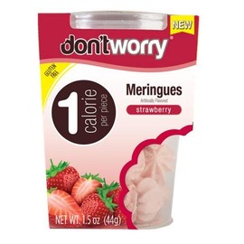 Don't Worry Meringues (1 calorie per piece) (Pack of 2 Tubs) (Strawberry)