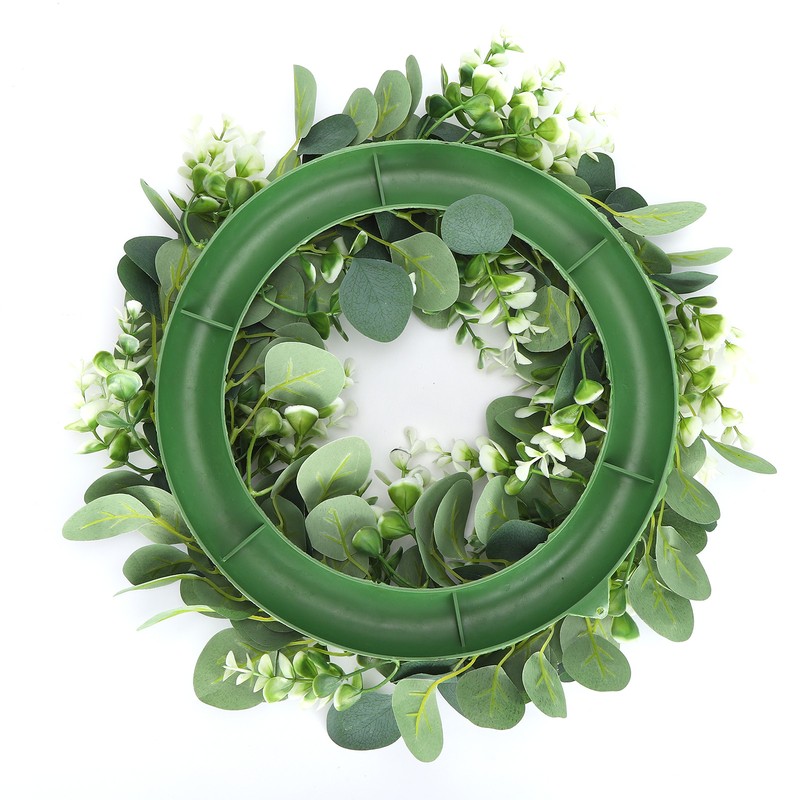 Home Hanging Artificial Plants Wreath Green Leaf Wreath Decoration for