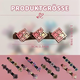 AHEJIOO 8 -teiliges Haaraccessoires -Set für Damen – Kolibri Haarspangen mit Kristallen, Doppelschicht Haarspangen und Haarreifen Damen – Glitzernde, geflochtene Designs für jede Gelegenheit