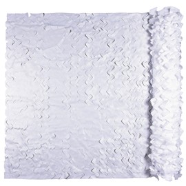 iunio Camo Netting Camouflage Netting, Camo Net Bulk Roll Camouflage Mesh Nets for Hunting Blind Deer Stand Military Party Decorations Sunshade Camping Shooting (16.4ftx4.9ft, White)