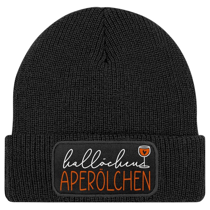 MoonWorks® Women's Beanie with Patch They See Me Aperollin Knitted