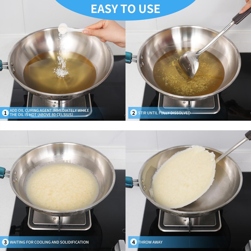 NATRUTH Cooking Oil Solidifier Powder, 100% Plant-Based, Solidifies Up to