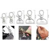 Swivel Keychain Clips, D Ring (10mm) Metal Key Chain Hooks