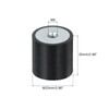 sourcing map 4Pcs 25 x 25mm M6 Thread Female Rubber