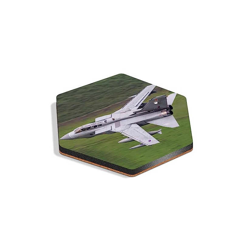1 x Hexagon Coaster - RAF Tornado Jet Airplane Plane