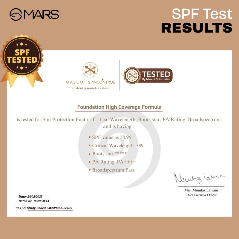 MARS High Coverage Liquid Matte Foundation | Blemish Free &