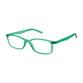 Scojo New York Gels Manhattan Reading Glasses - Stylish & Durable Readers for Men & Women - Matte Jungle Green, 1.75x