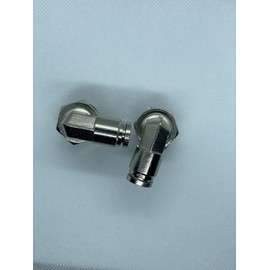 Air Suspension Fittings 2x 1/2 NPT To 3/8 PTC 90 Degree Swivel Elbow DOT Nickel Finish