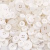 (White) - Swpeet 550 Pieces Assorted Sizes Resin Buttons 2