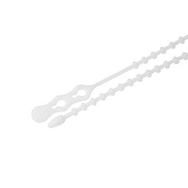 South Main Hardware 888078 18-in Double Loop Beaded, 10-Pack 120-lb, Natural, Speciality Cable Tie, 10 Count