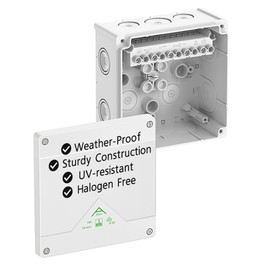 Spelsberg Abox 100-10² - Professional IP66 Junction Box with Raised Screw Terminal Block - VDE Certified, Internal Mounting Points for Industrial & Outdoor Use (Grey)