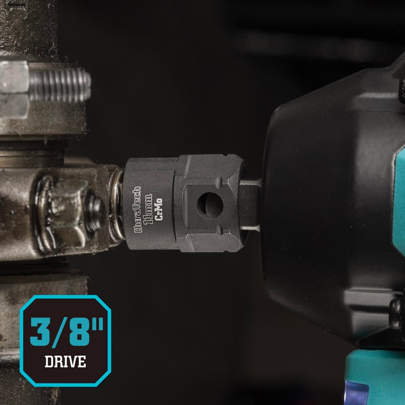 DURATECH 3/8" Drive Stubby Impact Socket Set, Low Profile Impact